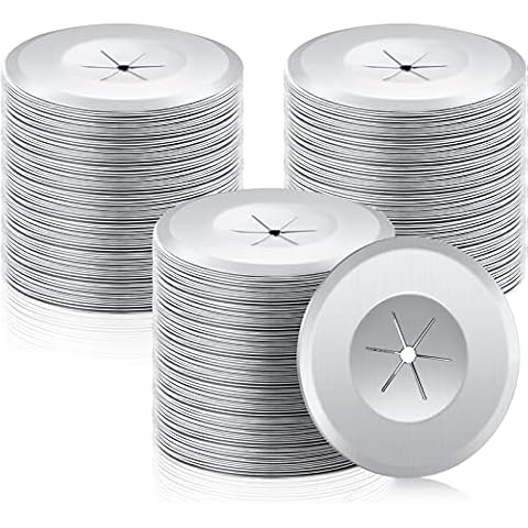 1.5 Inch Perforated Insulation Pins Self Locking Washers Flat Washer Round Galvanized Steel Plaster Washers for Wall and Ceiling (500 Pieces) Cover