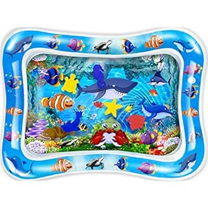 CUKU Tummy time Water Play mat Baby & Toddlers is The Perfect Fun time Play Inflatable Water mat,Activity Center Your…