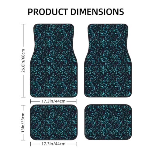 Alfombrillas para Coche con Diseño de Leopardo de Neopreno Antideslizante Juego de 4 Piezas 2