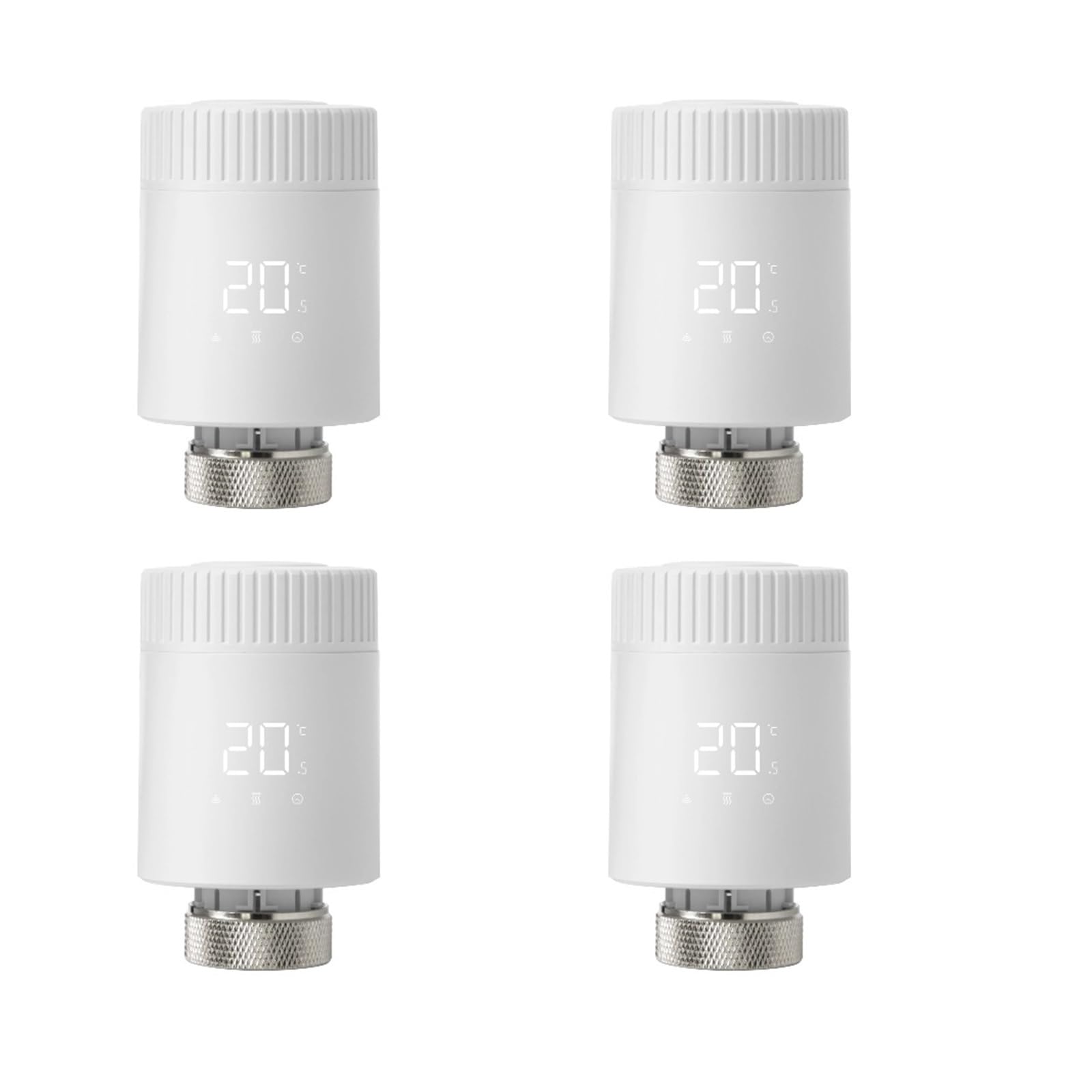Attuatore Termostatico For Radiatore Smart TRV Valvola Termostatica Controllo Remoto Programmabile Regolazione Automatica(4pcs)