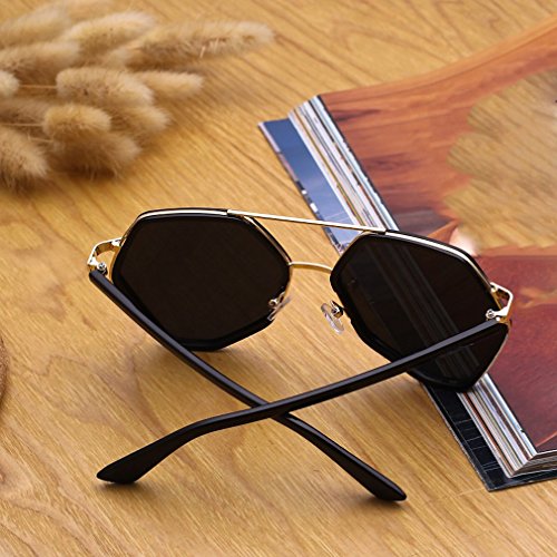 Lunettes de soleil film couleur YL Noir protection UV homme femme 7 cadre latéral extérieur