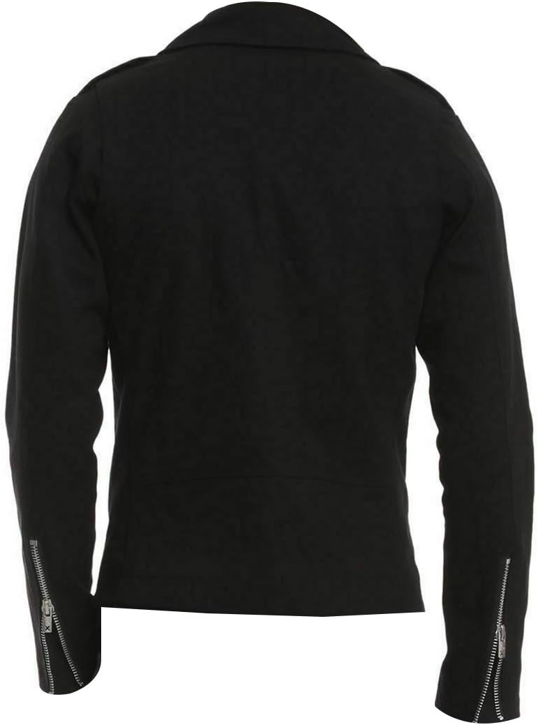 Men’s Punk Gothic Black Brando Vintage Motorcycle Jacket - Classic Streetwear Rock Style Cotton Belted Biker Coat - Image 5