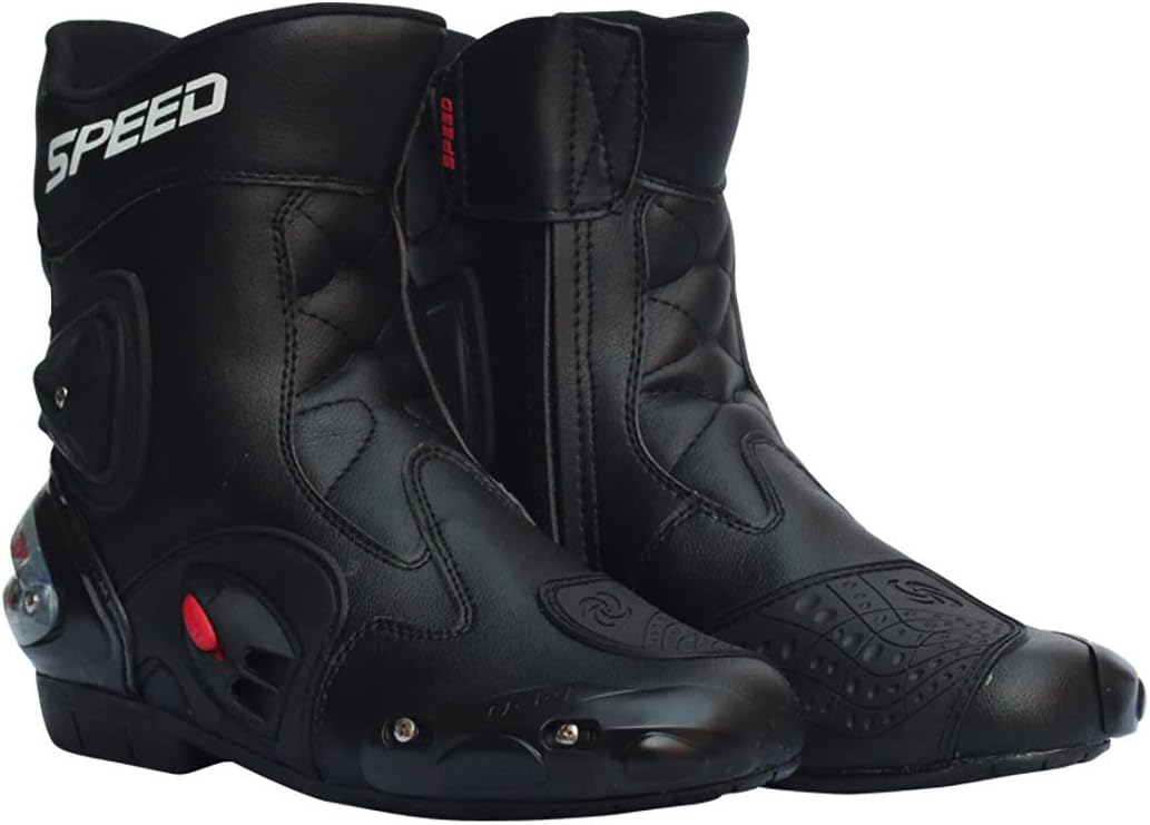 LKNAnkle Joint Protective Gear Motorcycle Boots Shoes for Riding Racing Black
