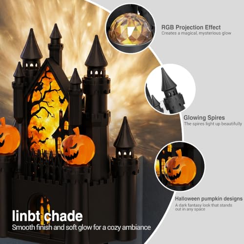 Image of JandCase Night Lights Plug into Wall,Halloween Castle & Church Night Light