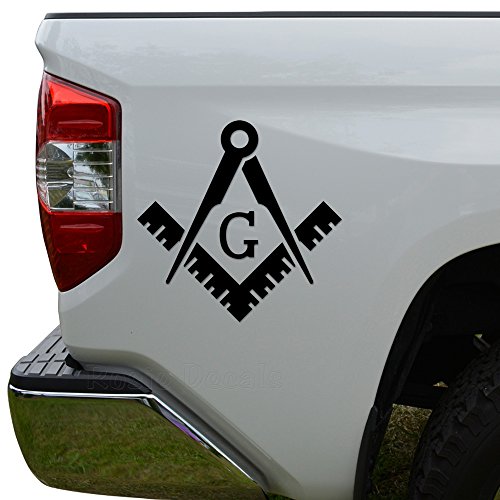 Rosie Decals Masonic Tools Freemasons Die Cut Vinyl Decal Sticker For Car Truck Motorcycle Window Bumper Wall Decor Size- [20 inch/50 cm] Tall/Color- Matte White