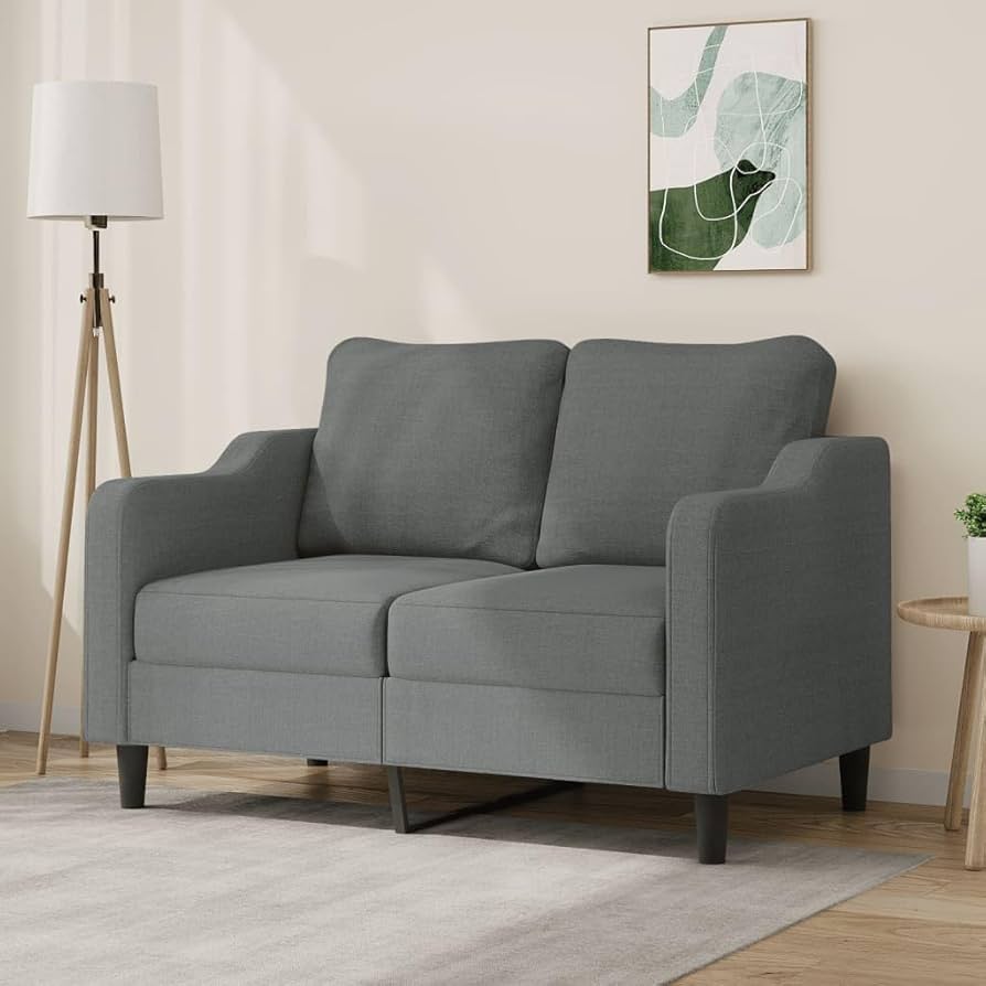 ファブリック 2seaters Sofa Amazon.com: Aisifx 2-Seater Sofa Dark Gray 47.2