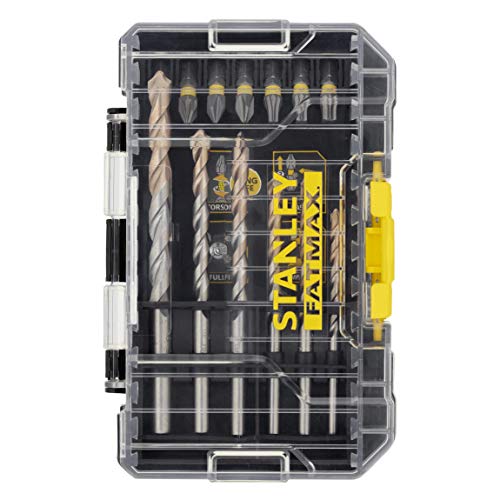 STANLEY - FatMax STA88552-XJ STANLEY Black and Decker Coffret 19-Pieces Forets Beton et Embouts de vissage Impact