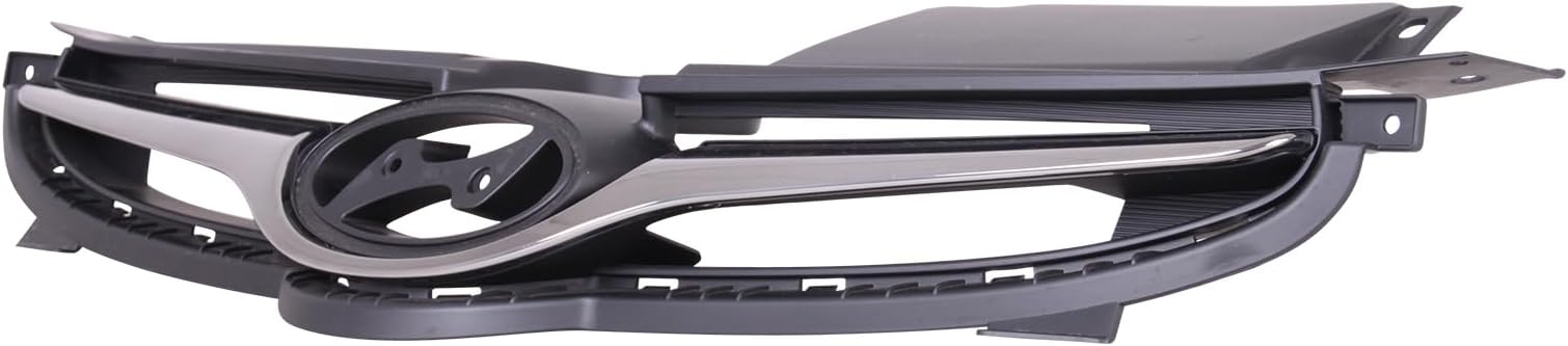 TYG Upgraded Front Grille Fit for 2014-2016 Hyundai Elantra Sedan with Chrome Molding, OE Style Replacement Non-Active Exterior Grille, Replaces 86350-3X710 HY1200172