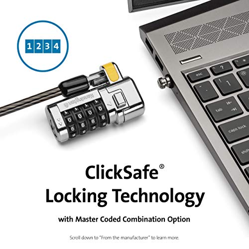 Kensington Clicksafe® Combination Laptop Lock For Nano Security Slot (Master Coded Version) (K68104Ww) #TOP1