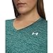 Under Armour Women's Tech Twist Short Sleeve V Neck, (338) Rack Green / / White, 2X