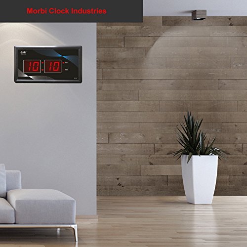 Ajanta Quartz Plastic Rectangular Glass Digital Wall Clock (Black, 33 x 16 x 3 cm)