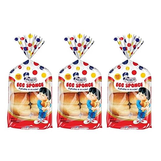 Pão De Ovo Panco Egg Sponge Fofinho Macio 250G - Kit 03 Un