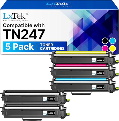 LxTek TN-243CMYK TN247 Kompatibel für Brother TN-243CMYK TN 247 TN 243 TN243CMYK für Toner Brother MFC L3750CDW DCP-L3550CDW MFC-L3770CDW HL-L3210CW MFC-L3710CW HL-L3270CDW DCP-L3510CDW (5er-Pack)