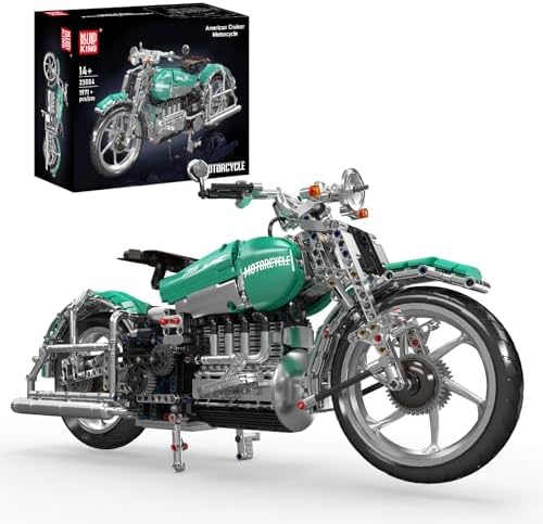 Mould King Motorcycle Building Set for Adults, Motorbike Model Toy for Display, Collectible Cool Toys Gifts for Motorcycle Fans