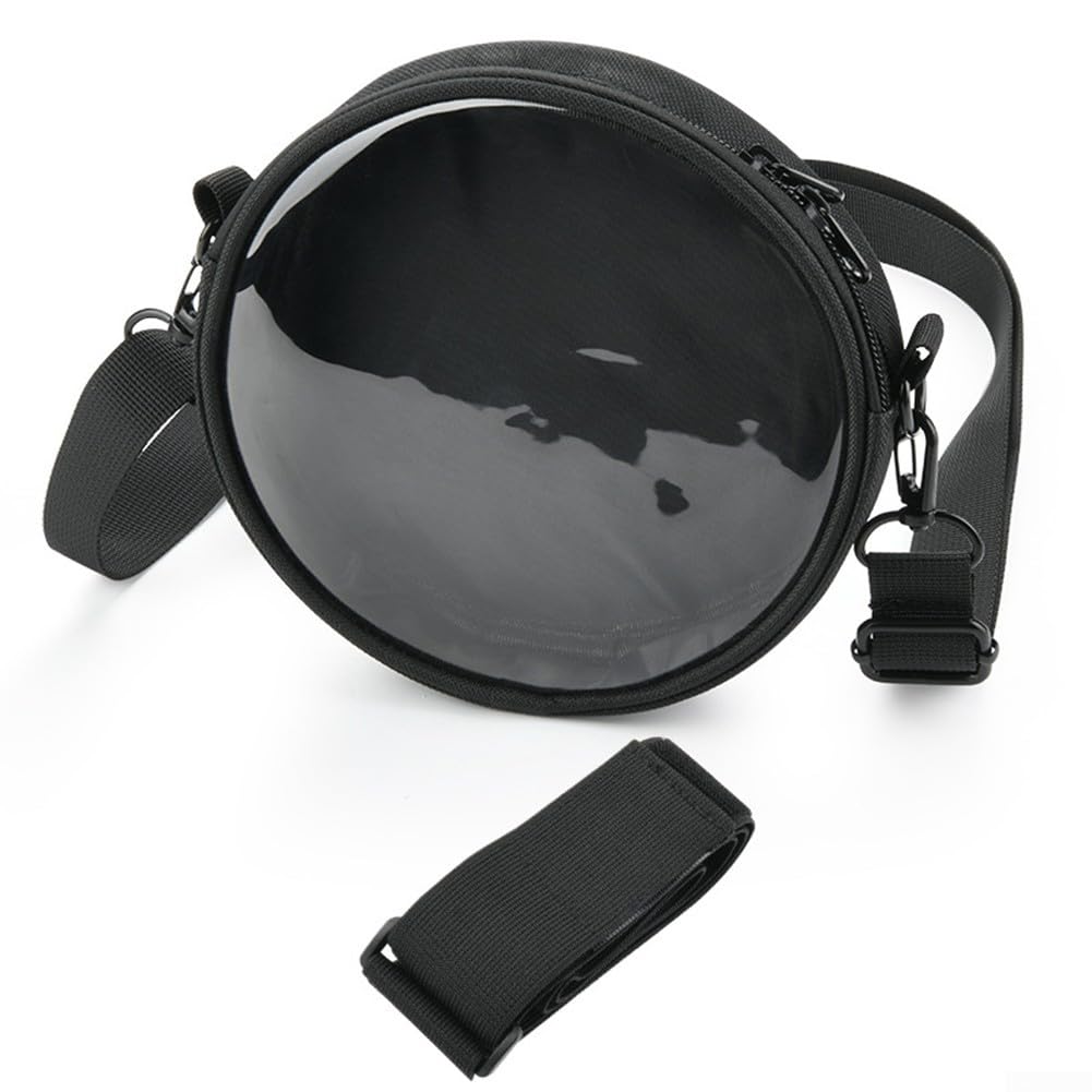 Étui pour lecteur CD avec sangle et fenêtre transparente - Pochette de rangement et de protection pour lecteur CD - Bandoulière réglable et bande de taille - Organisateur en PVC + TPU pour CD