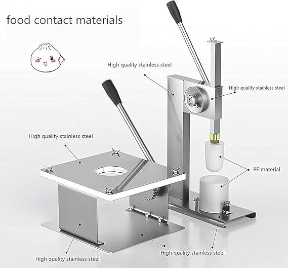 Manual Chinese Bun Making Machine, Baozi Maker, for Cooking Delicious Baozi,Baozi Maker with Dough Press Machine, Closing Machine and Molds