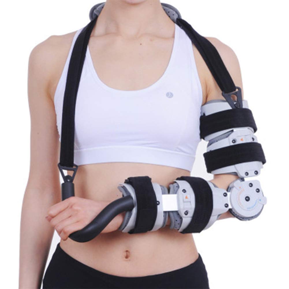 Cabestrillo articulado para Hombro, Brazo, Soporte para antebrazo, órtesis de Codo, órtesis Fija Ajustable con articulación de Codo articulada
