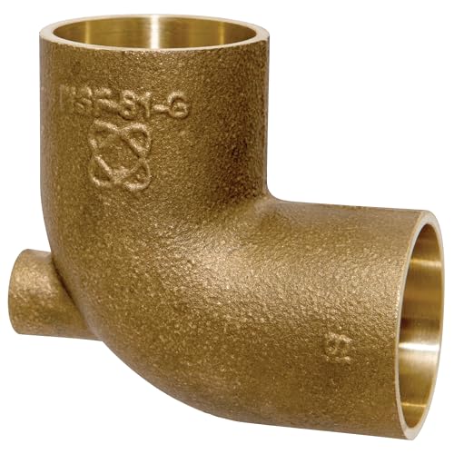 NIBCO Fig No 705-LF, 3/4 in. x 1/8 in. x 3/4 in. LF Bronze Baseboard Tee, Cup x Female x Cup, Threaded