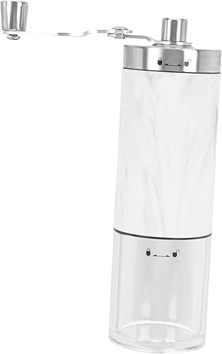 Molinillo de café manual portátil de mano para uso doméstico con caja de patrón de mármol, ideal para café expreso y café por goteo