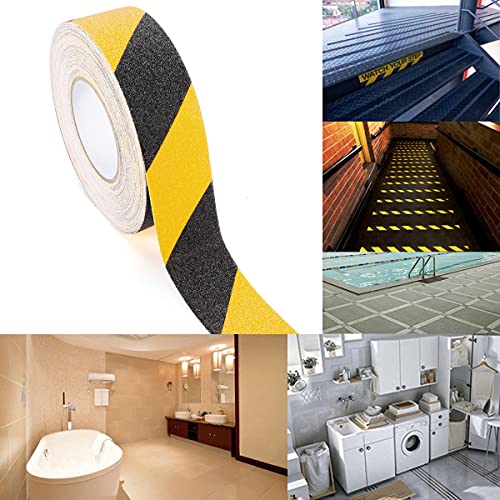 Anti Slip Safety Tape, 100mm*5m Hazard Caution Tape, Strong Grip Abrasive Tape for Indoor Outdoor Walkway Stairs Steps (Yellow&Black) - Image 4