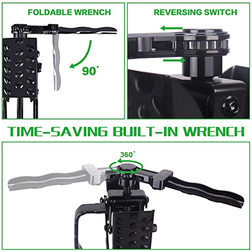 Jooleser X-Chock Wheel Stabilizer, Scissor Tire Locking Chocks For Travel Trailer Rv Camper, With Integrated Wrench, 1 Pair #TOP2