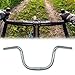 Colaxi Mountain Bike Riser Handlebar Universal Length 60cm Simple Assembly Repair Parts Diameter 25.4mm Aluminum Alloy Accessories, Silvery