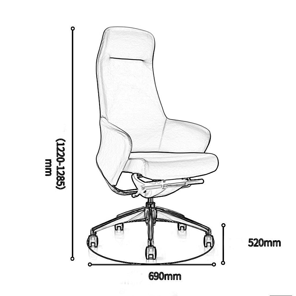 Poltrona direzionale in pelle Sedia girevole durevole e stabile Sedia comoda extra imbottita Sedia da ufficio sollevabile (Colore : Grigio) interessante To pursue happiness