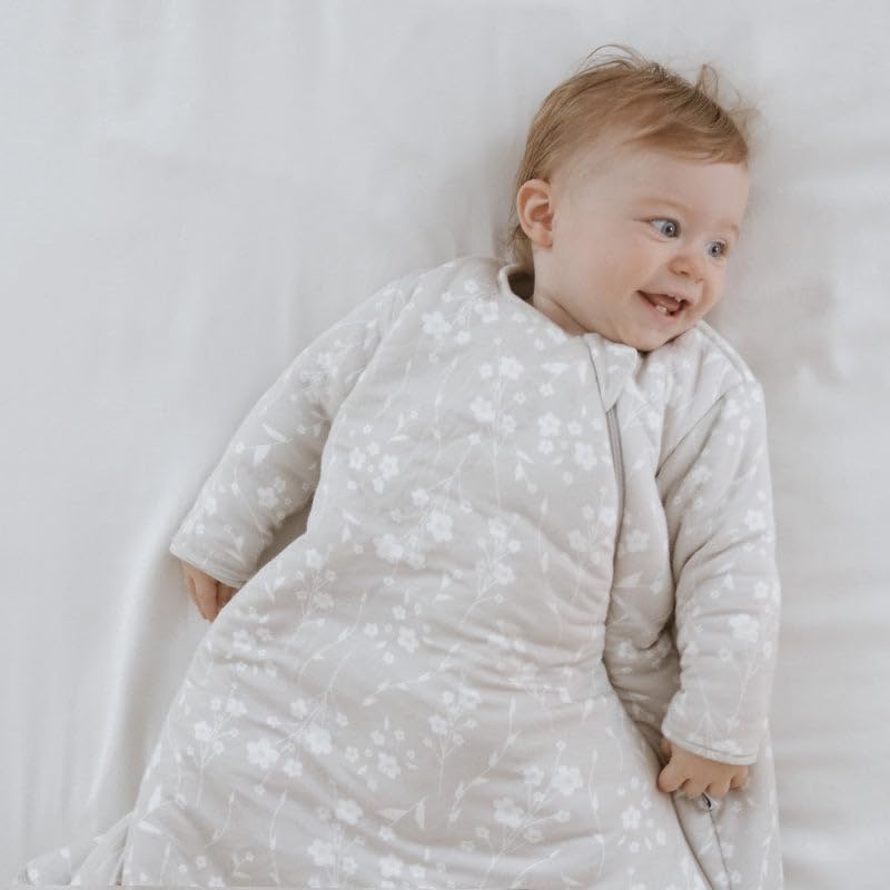 Image of GUNAMUNA Long-Sleeve Sleep Sack for Babies, Wearable Sleep Bags, Soft Rayon, 1.0 TOG, Essentials for Newborns