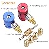 gohantee R1234yf Quick Couplers Adapters, High/Low Side Pressure Adapters, Valve Core Remover Fits for 1/4 inch AC Charging Hose Adjustable Fitting Car Air Conditioning AC Charging #1