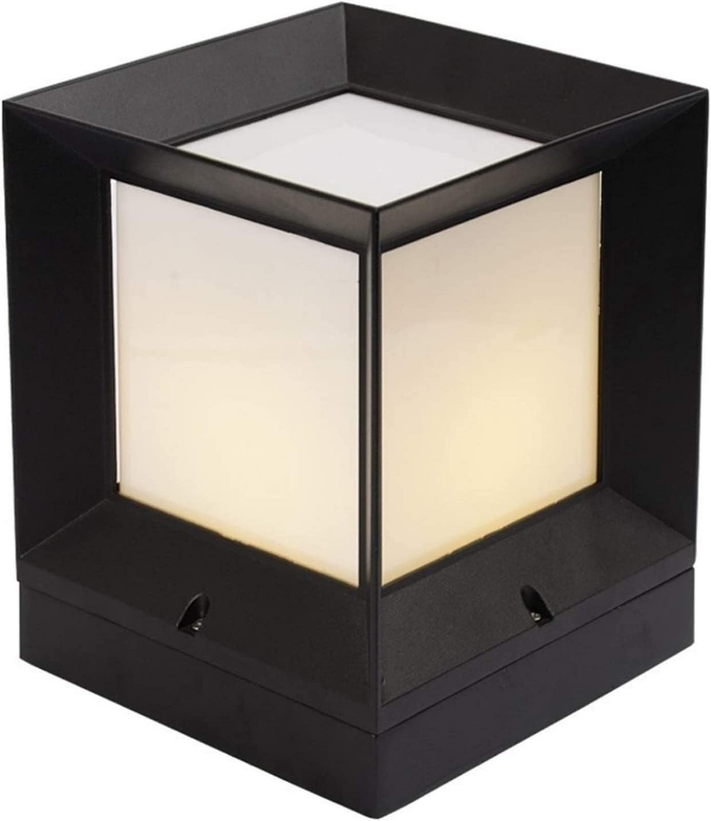 Lampada da cortile a LED per palo, semplicità Lampada da esterno IP65 Lampada a colonna impermeabile Lampada a colonna quadrata per terrazza Cortile Giardino Pali in legno Prato Patio Percorso Lampada