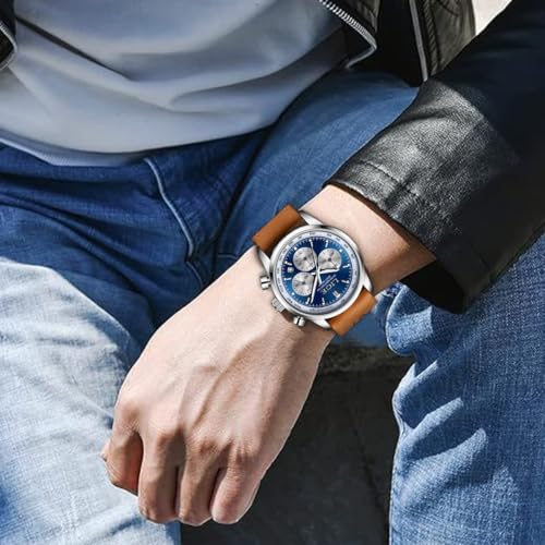 Image of LIGE Mens Roulette Wheel Watches Casino Themed Quartz Analog Watch 3ATM Waterproof Glowing Man Wrist Watches