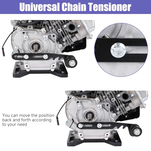 Image of Chain Tensioner Adjuster Bracket Kit with 8mm Chain Roller Replacement for Predator 212 224cc 196cc 79cc Engine Coleman Mini Bike CT200U CT200U-EX BT200X Baja DB30 MB200 Axis M200 Minibike Part