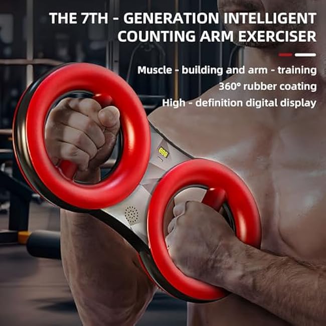 Rotator Machine Forearm Exerciser Strengthener Strength Training Unisex Digital Display Adjustable Resistance Non Slip Rubber Coating Home/Gym Workouts Equipment