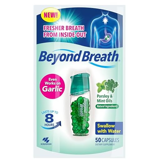 Beyond Breath – Natural Breath Freshening Capsules For Fresher Breath From The Inside Out –Works On Garlic And Odors From Other Food - Lasts Up To 8 Hours - 50 Capsules