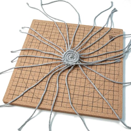 Planche macramé double face réutilisable 20,3 cm avec grille et épingles incluses - 6