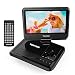 TENKER 11" Portable DVD Player with 9.5" Swivel Screen, Built-in Rechargeable Battery and SD Card Slot & USB Port [Upgraded Version]