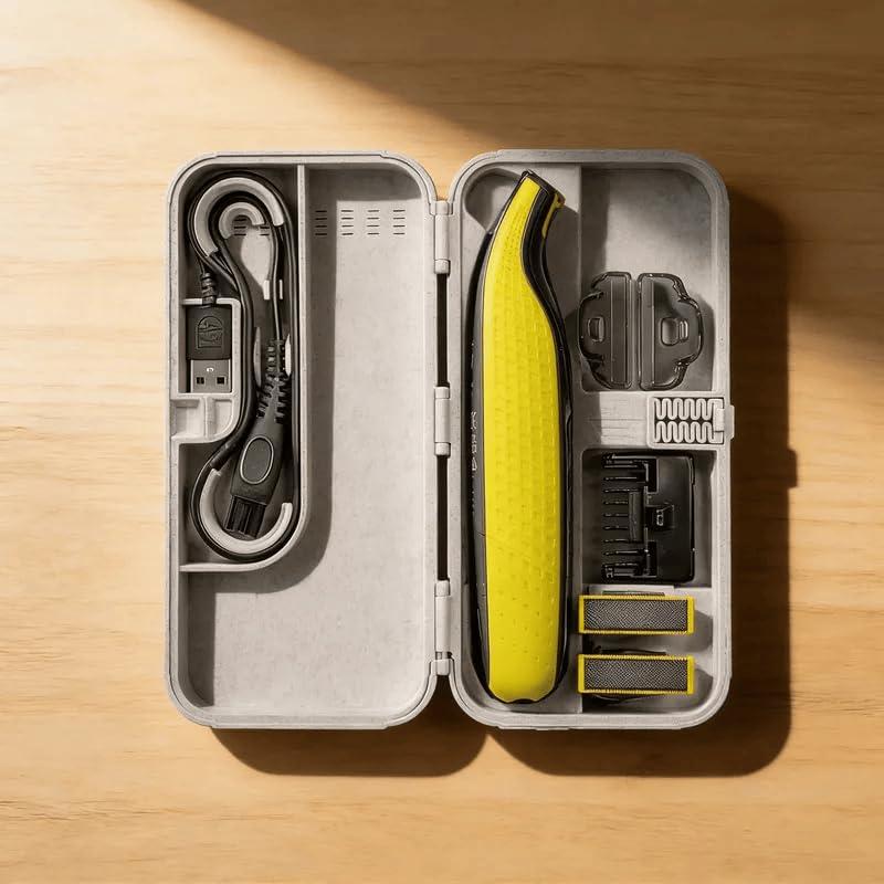 Case Philips OneBlade Estojo Marmorizado Premium Barbeador Elétrico Viagem Proteção Rígida
