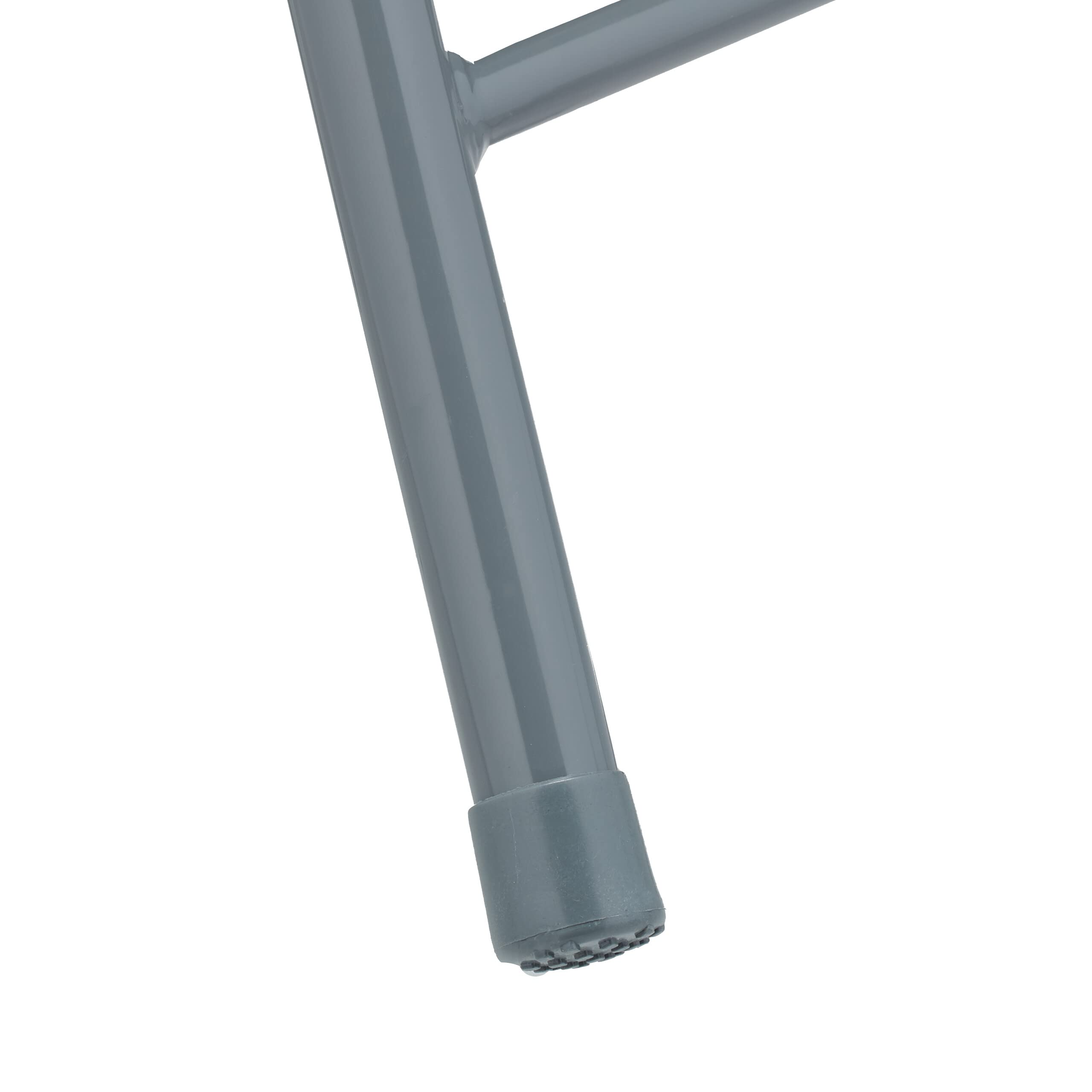 Relaxdays Tabouret Pliant, Lot de 2, Aspect rotin, Jardin et Balcon, Repose-Pieds extérieur, HxLxP : 46x32x29 cm, Gris