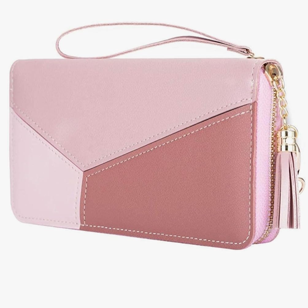Women's Long Wallet Tassel PU Leather Multi- Slots Girls Zipper Coin Large Purse Wallet for Women Pack of 1-image-32