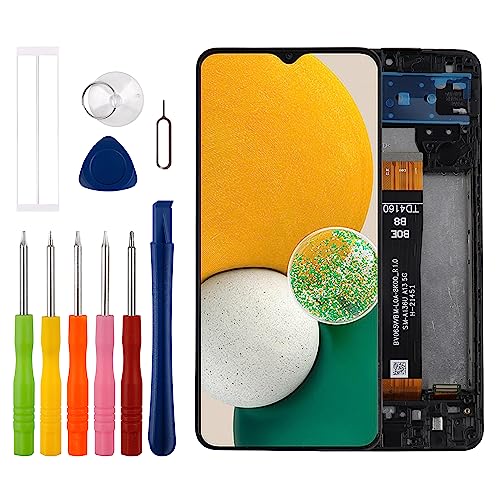 [Con marco] Nuevo Duotipa Touch Screen Digitizer Assembly para Samsung Galaxy A13 5G LCD Diaplay para A136U SM-A136U S136DL A136A A136W con kit de herramientas de reparación técnica.