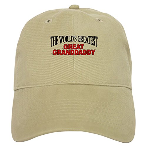 CafePress The World's Greatest Great Granddaddy Cap Unique Adjustable Baseball Hat Khaki