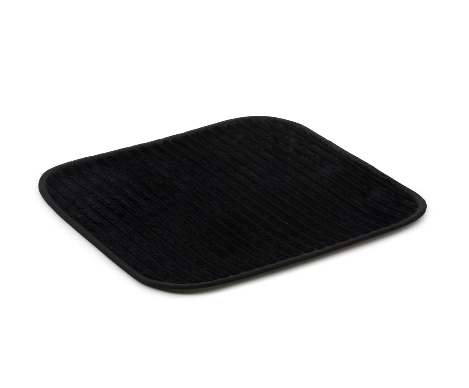 Gözze - Non-Slip Soft Bath Mat, 100% Polyester, 50 x 45 cm - Black, 45 x 50 cm (Rectangular)