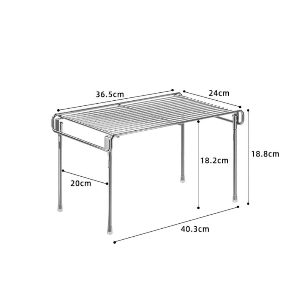 Küchen Organizer Microwave Holder Edelstahlregal for Den Haushalt, Stapelbar, Arbeitsplatte, Schrank, Geschichtetes Geschirr, Gewürze, Multifunktionales Lagerregal Mikrowellenregal(18.8cm)