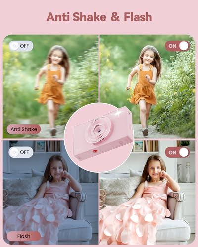 Cámara Digital 48MP Rosa 16X Zoom 1080P + Tarjeta 64 - Imagen 7