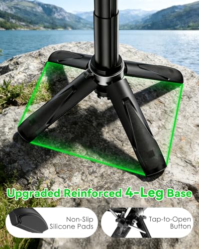 CloudValley Magnetic Selfie Stick & Mini Tripod, 360° Rotation Extendable Handheld Stabilizer/Camera Grip with Remote, 5 in 1 Portable Phone Stand for iPhone/Android, Travel Vlog, Live Stream, Black - image 8