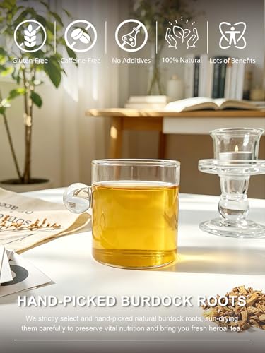 Image of TeeLux Burdock Root Tea Bags, Caffeine-Free Herbal Tea, Smooth Mellow Flavor, Lightly Toasted Aroma, Hot or Iced, 100 Count