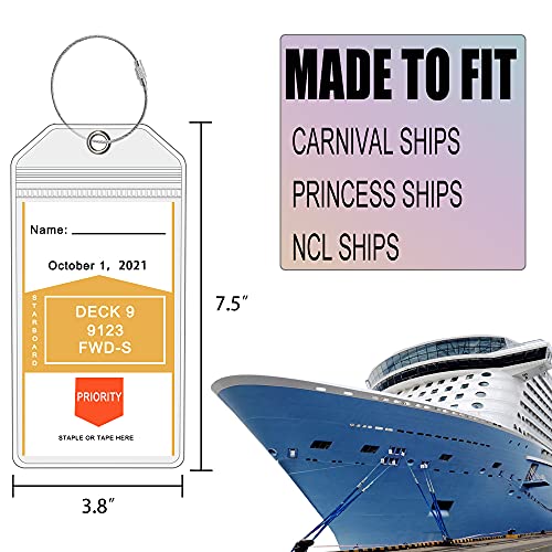 Porta-etiquetas de bagagem de cruzeiro para Carnaval, Princess & NCL Cruises 8 pacotes, serve para t