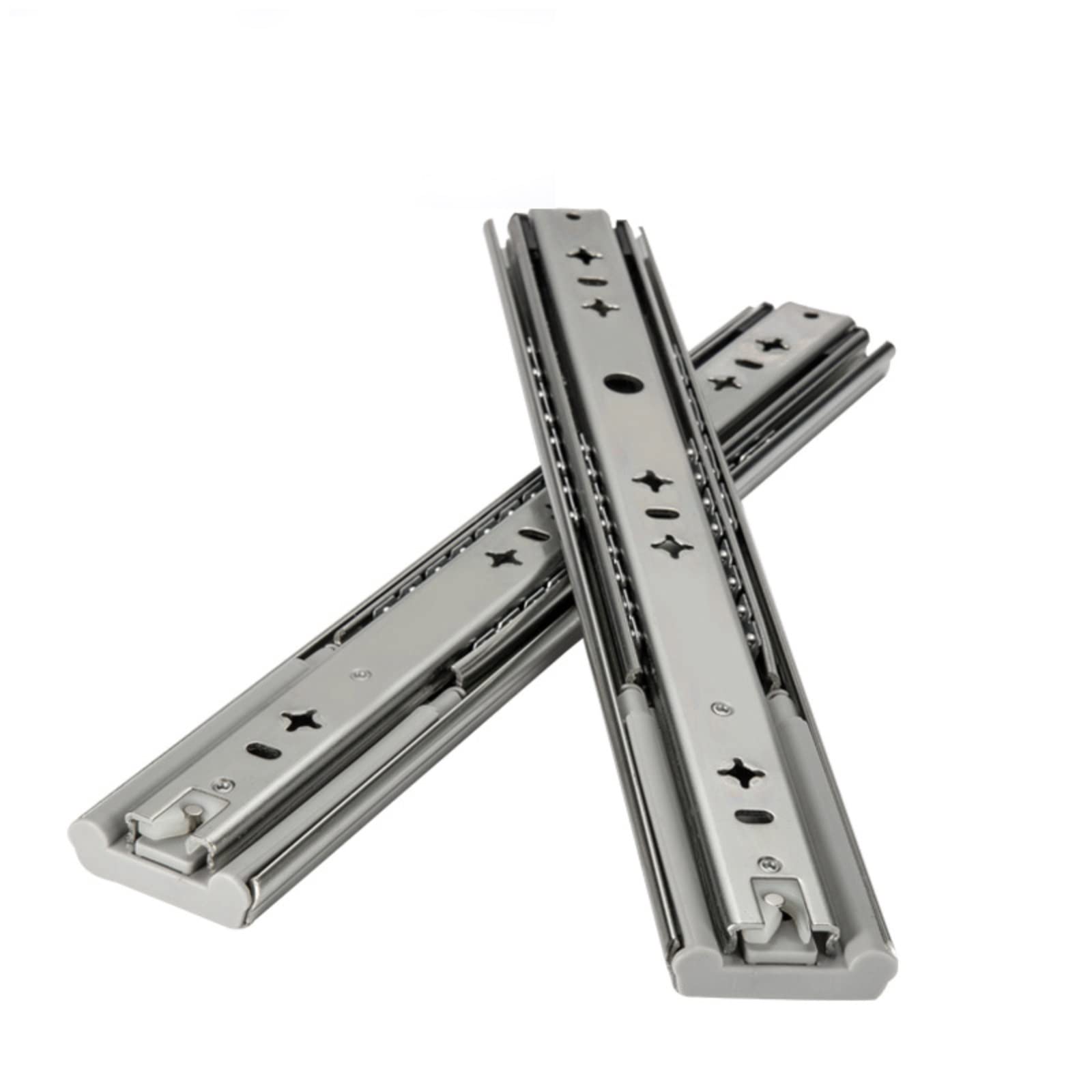 Kogellagers Heavy Duty Lade Slides, Drie Sectie Full Extension Rails Track Glides Runners, met slot, 250 lbs capaciteit