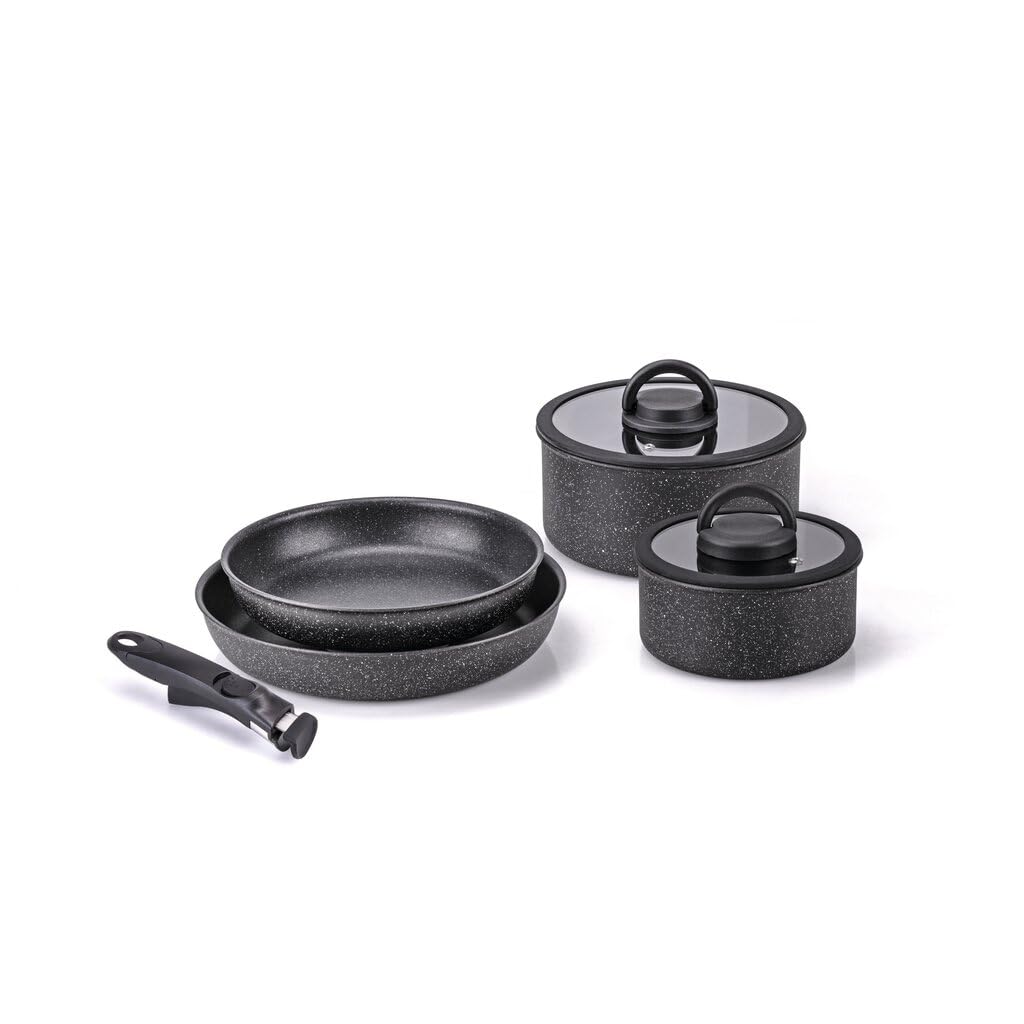 Moneta Etnea Evolution Minispace Batteria 7 pezzi, anche per induzione. 100% Made in Italy