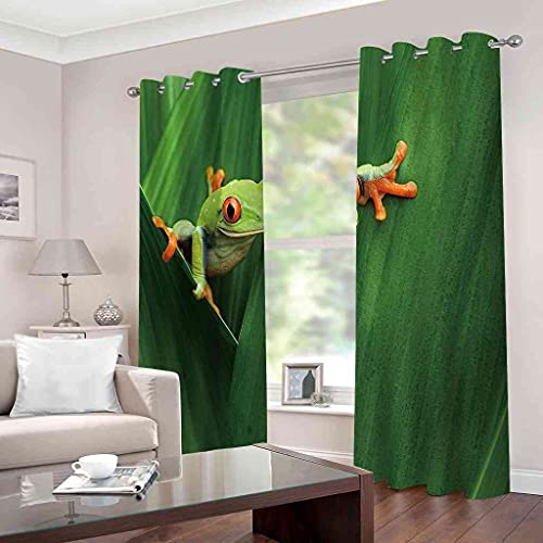 Rideaux occultants 3D grenouille pour chambre d'enfant 140x160 cm - 3